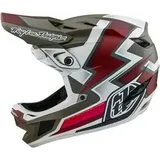 integralhelm troy lee designs d4 composite grau rot - XL (60-61 cm)