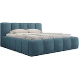 Mirjan24 Polsterbett Blau, Textil, Rechteckig, 140x200 cm, Schlafzimmer, Betten, Polsterbetten