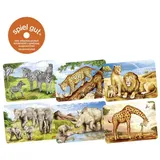 GoKi Minipuzzle afrikanische Tiere, Mehrfarbig (57419)