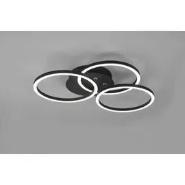 Trio Reality LED Deckenleuchte Circle schwarz matt Fernbedienung