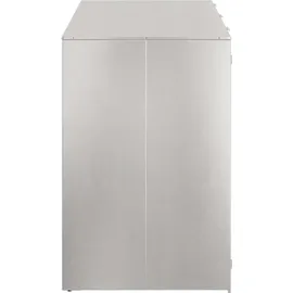 vidaXL Wagenmüllbehälter 204 x 77,5 x 115,5 cm silber