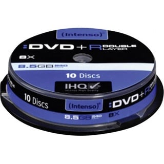 Intenso DVD+R 8,5GB DL 8x 10er Spindel