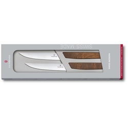 Victorinox Messer-Set Swiss Modern Steakmesser-Set, Wellenschliff braun