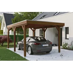 Einzelcarport SKANHOLZ "Grunewald", braun, H: 289cm, Carports, mit EPDM-Dach