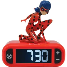Lexibook Miraculous Ladybug Cat Noir Nachtlichtwecker Gehäusefarbe Rot