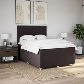 vidaXL Boxspringbett 140 x 200 cm Dunkelbraun