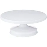 Ibili 789301 Torten-/Kuchenständer drehbar/hoch 31 cm aus Kunststoff, weiß, 31 x 31 x 12.5 cm