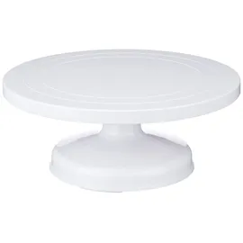 Ibili 789301 Torten-/Kuchenständer drehbar/hoch 31 cm aus Kunststoff, weiß, 31 x 31 x 12.5 cm