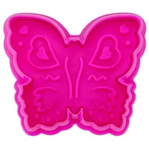Städter Präge-Ausstecher mit Auswerfer Schmetterling 6 cm pink