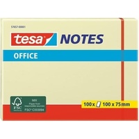Tesa tesa, Office Notes Haftnotizen, 100 x 75 mm, gelb 60 g-qm, 100 Blatt (100 x 75 mm)