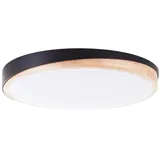 Brilliant G80846/76 Baarlo LED-Deckenleuchte LED LED fest eingebaut 36W Schwarz (matt), Holz