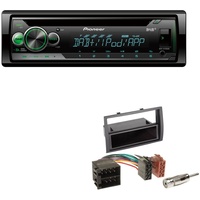 Pioneer DEH-S410DAB 1-DIN CD Digital Autoradio AUX-In USB DAB+ Spotify mit Einbauset für Peugeot Boxer alle schwarz