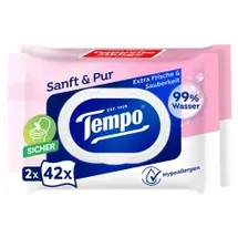 Tempo Sanft & Pur Feuchte Toilettentücher 2 x 42 St.