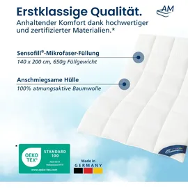AM Qualitätsmatratzen DormiGood Premium Mikrofaser Bettdecke 2er Set mit Sensofill Füllung Made in Germany 140x200cm