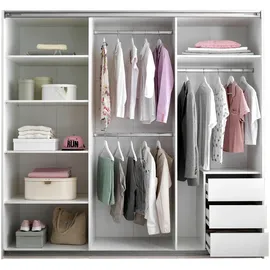 Schwebetürenschrank Carano 215 x 204 x 63 cm Weiß