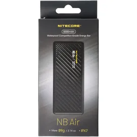 Nitecore Powerbank NB Air, 5000mAh, wasserdicht, 89 Gramm, Carbon-Gehäuse
