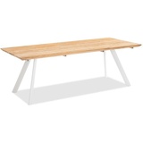Niehoff Valletta Tisch Tischplatte Teak recycelt/ Aluminiumgestell 220x95x76 cm Ivory