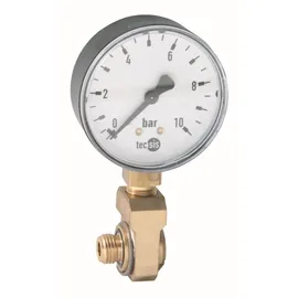 SYR Sasserath Manometer mit Winkelanschluss 0-10 bar G 1/4 Zoll