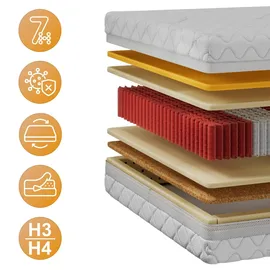 MKS Taschenmatratze ELORI 160 x 200 cm H3/H4