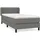 vidaXL Boxspringbett 100 x 200 cm Dunkelgrau
