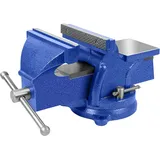 HRB Schraubstock, Robust, 125 mm Backenbreite für Werkbank 360° drehbar Gewicht 8,5 Kg