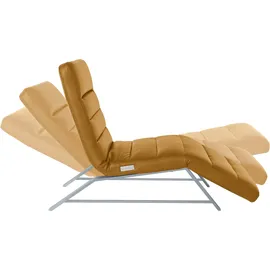 W.Schillig Relaxliege daily dreams Leder/Polyester 75 x 91 x 170 cm Gelb mit Kissen