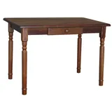 Küchentisch Esstisch Speisetisch Tisch Kiefer Nuss Farbe mit Schublade - 80 x 80 cm