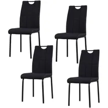 Hti-Living Esszimmerstuhl Denton Polyester schwarz 4er Set