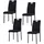 Hti-Living Esszimmerstuhl Denton Polyester schwarz 4er Set