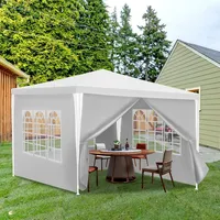 Pavillon Camping Festzelt Wasserdicht Partyzelt Stabiles hochwertiges 3x3m Weiß