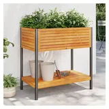 vidaXL Pflanzkübel mit Ablage 80 x 45 x 80 cm Braun