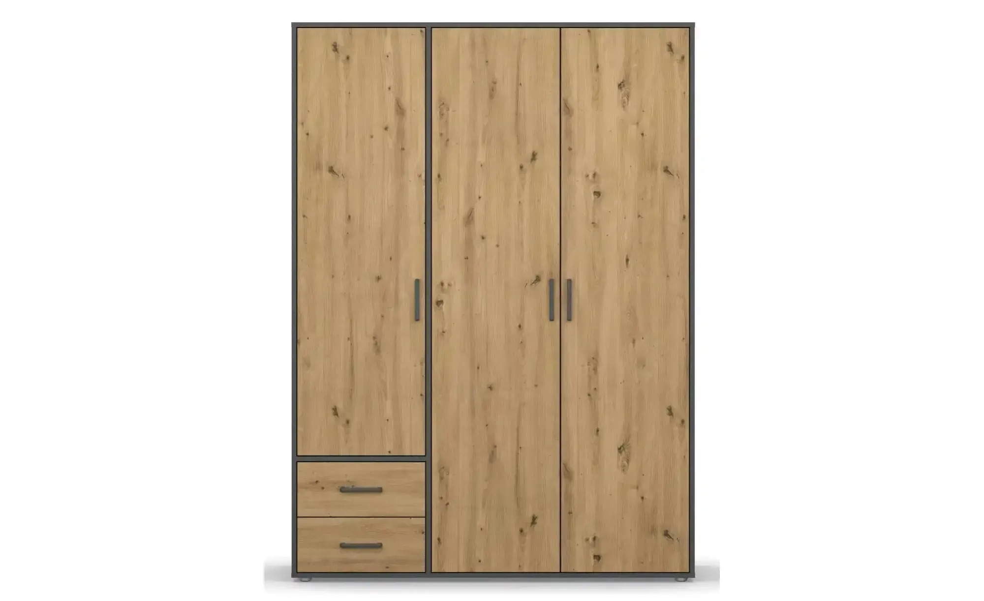 Drehtürenschrank  Yarm ¦ grau ¦ Maße (cm): B: 140 H: 194