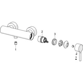 Hansa Brause-Einhebelmischer HANSAVANTIS Style AP, Pinhebel, Wd-mont., Stahl gebürstet