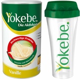 Yokebe Aktivkost Lactosefrei Vanille Pulver 500 g + Shaker Starterpaket