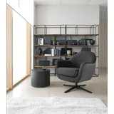 TRENDMANUFAKTUR Drehsessel "Mira, Loungesessel", grau (graphite, grau), B:83cm H:85cm T:80cm, 92% Polyester, 8% Nylon;100% Polyester, Sessel, Drehsessel, in zeitlosem, modernen Stil mit praktischer Drehfunktion
