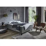 ATLANTIC home collection Boxbett »Happy«, ohne Kopfteil, mit Topper, wahlweise mit oder ohne Bettwaren grau