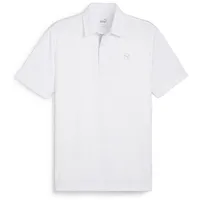 Puma Pure Solid Polo Weiss, (S)