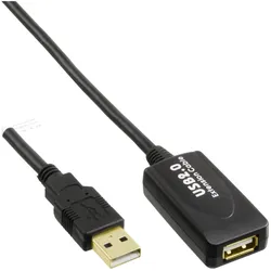 InLine USB 2.0 Aktiv-Verl. - mit Signalverstärkung "Repeater" - ST A / BU A - 20