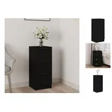 vidaXL Sideboard Schwarz 30x30x70 cm Holzwerkstoff