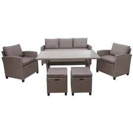 Mendler HWC-E95 Lounge-Set grau