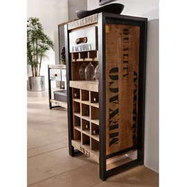 Massivmoebel24 Weinregal 51 x 40 x 110 cm Beige