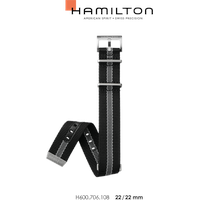 Hamilton Textil Khaki Field Auto Band-set Nato Schwarz/grau-22/22 H690.706.108 - schwarz