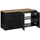 Lomadox Waschtischunterschrank 120 x 40 x 56 cm Schwarz/Eiche