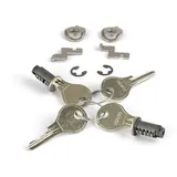 Racktime RT Secureit Sidebag Paar, Silber, 2er Set mit 4 Schlüsseln