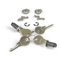 Racktime RT Secureit Sidebag Paar, Silber, 2er Set mit 4 Schlüsseln