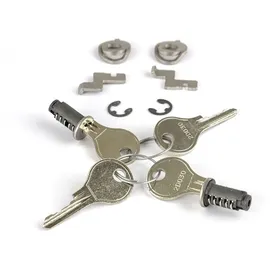 Racktime RT Secureit Sidebag Paar, Silber, 2er Set mit 4 Schlüsseln