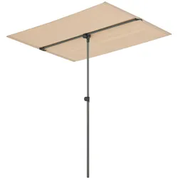 DELUKE® Sonnenschirm rechteckig RIO Wasserfest, UV-beständig Sonnenblende Schirm Sonnenliege Balkonschirm Gartenschirm Sonnenschutz Beige