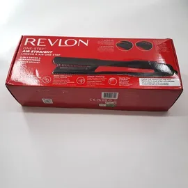 Revlon Glätteisen One-Step Air Straight Glättbürste, Warm, Schwarz, Rot