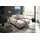KAWOLA Relaxsessel CARA Feincord 75 x 90 x 200 cm Silber mit Kissen