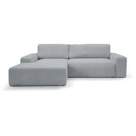werk2 Eckcouch Cord 2-Sitzer Grau